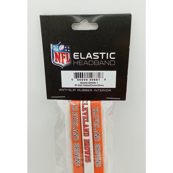 Cleveland Browns NFL Set of 3 Elastic Headbands Pack of 12 main image 4